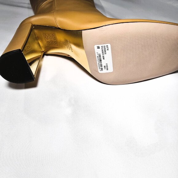 SCHUTZ Austine Women’s Over the Knee Leather Boot Tan Size 9B NEW - Picture 8 of 11